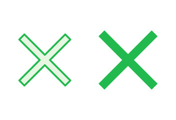 Close icon set. Delete icon vector. cross sign