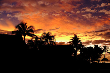 Fiji Orange Sunset