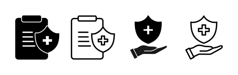 Health insurance icon vector. medical insurance icon