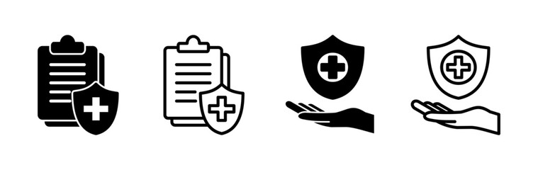 Health insurance icon vector. medical insurance icon