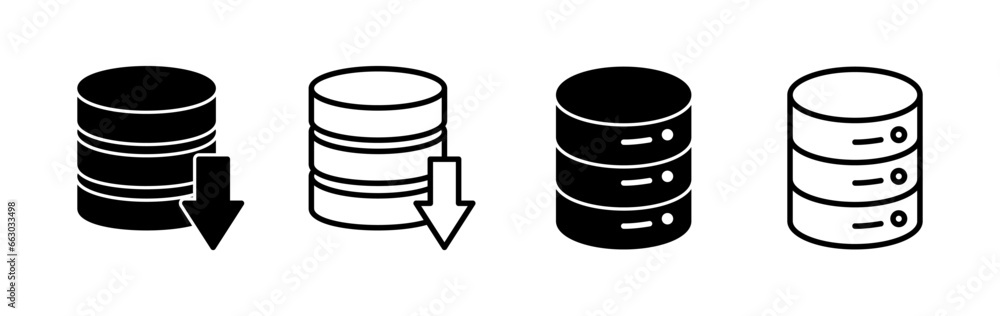 Poster database icon vector. server icon. storage
