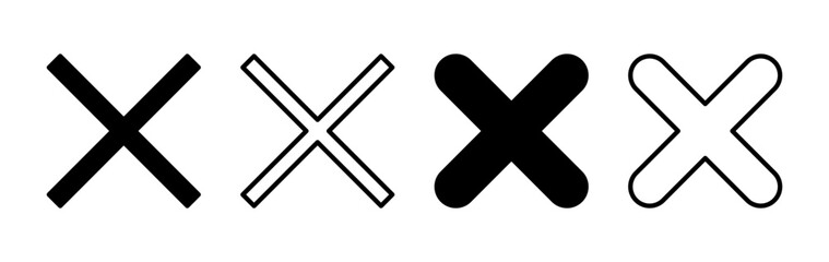 Close vector icon. Delete icon. remove, cancel, exit symbol.