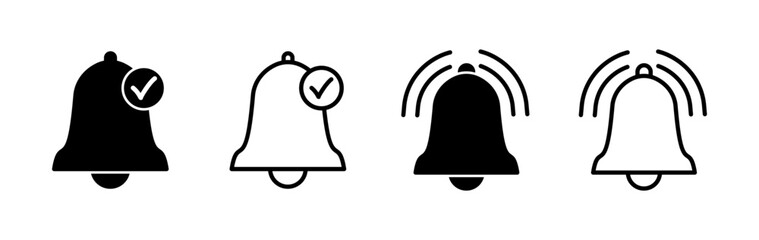 Bell Icon vector in trendy flat style isolated. Notification symbol web site design