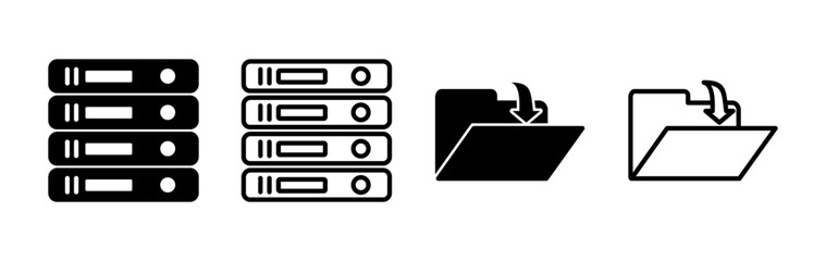 Archive icon vector. archive storage icon vector. folders icon.