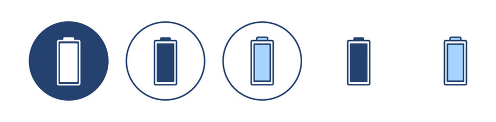 Battery icon vector. battery Charging sign. battery charge level
