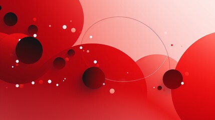 A red abstract background with circles and dots. Generative AI. 