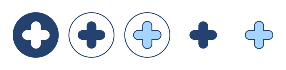 Obraz premium Plus icon vector. Add plus sign and symbol