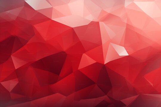 Abstract geometric red triangular polygon background. Generative AI