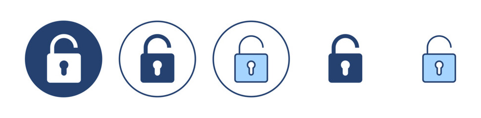 Unlock icon vector. Unlock sign and symbol. unlocked padlock icon