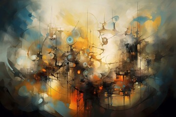 Abstract artwork representing the exploration of thoughts and imagination. Generative AI