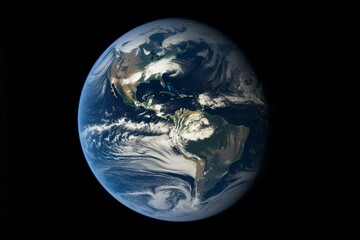 Naklejka na ściany i meble Image of the Earth and a spacecraft captured by NASA. Generative AI