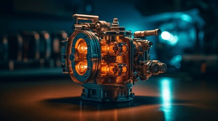 Vintage Music Machines: Delving into the Industrial Era with Retro Metal Tools and Antique Turntables, generative AI