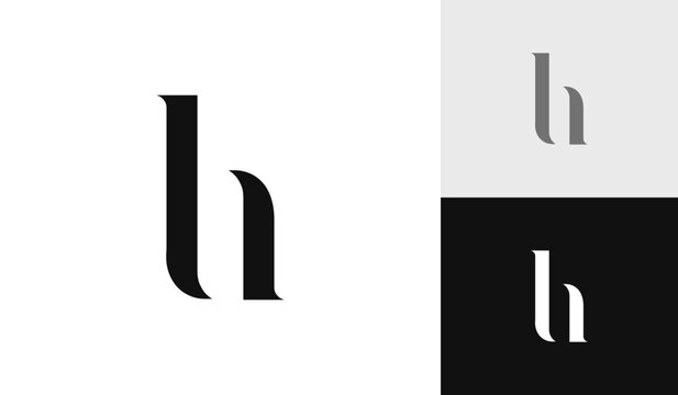 Letter LH initial monogram logo design