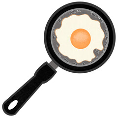 fried egg in a frying pan
