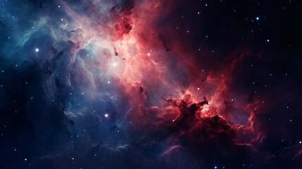 Abstract space background. Beautiful galaxies, nebula and stars in outer space, realistic universe wallpaper - obrazy, fototapety, plakaty
