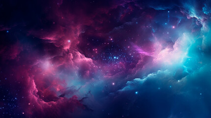 Obraz premium Abstract space background. Beautiful galaxies, nebula and stars in outer space, realistic universe wallpaper