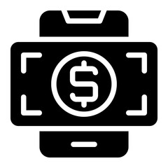 online payment glyph icon