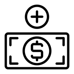 Obraz premium add line icon