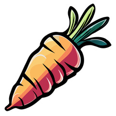 Vibrant Carrot: Vector Carrot Illustration
