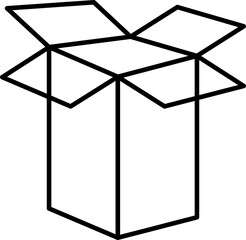 cardboard box icon outline