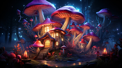 Obraz na płótnie Canvas magic fairy tale HD 8K wallpaper Stock Photographic Image