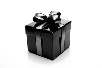 Obraz premium gift box with ribbon, shopping cart, black friday cyber monday