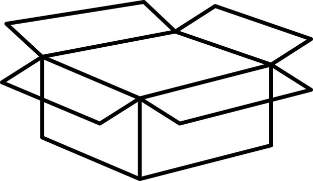 recommend clip art: cardboard box icon outline