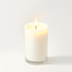 Fototapeta na wymiar candle on a white background