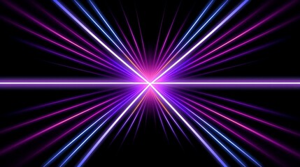 Fototapeta premium Abstract abstract neon glowing line, Technology background