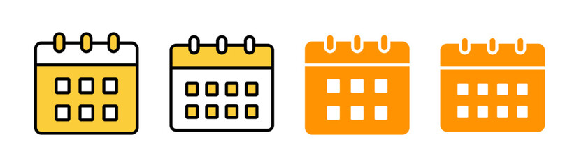 Calendar icon vector for web and mobile app. Calender sign and symbol. Schedule icon symbol