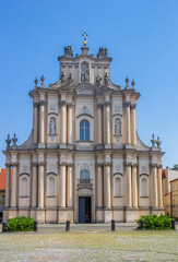 Fototapeta na wymiar Historic visitationist church in the center of Warsaw, Poland