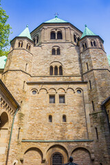 Fototapeta na wymiar Front facade of the historic Dom church in Essen, Germany