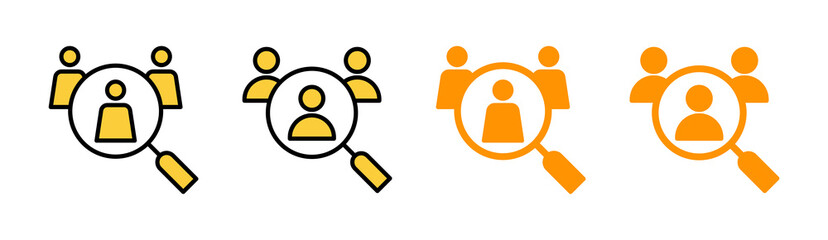 Hiring icon set  for web and mobile app. Search job vacancy sign and symbol. Human resources concept. Recruitment