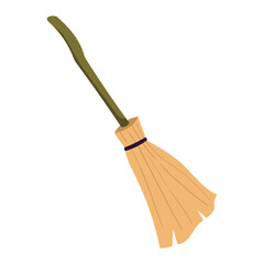 broomstick halloween illustration