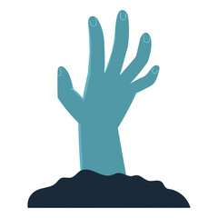 Obraz premium halloween zombie hand illustration