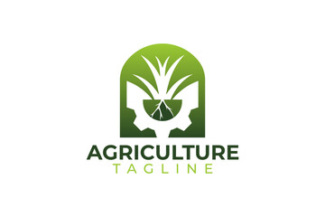 Agriculture farm and plant vector and logo