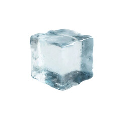 ice cube isolated on transparent background