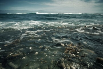 Ocean pollution - water contamination. Generative AI