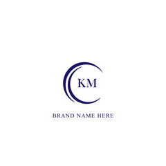 KM Letter Logo Design. Initial letters KM logo icon. Abstract letter KM K M minimal logo design template. K M Letter Design Vector with black Colors. KM logo,  Vector, spared, logos 