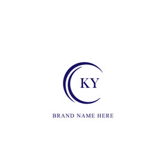 KY Letter Logo Design. Initial letters KY logo icon. Abstract letter KY K Y minimal logo design template. K Y Letter Design Vector with black Colors. KY logo,  Vector, spared, logos 