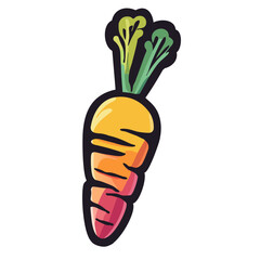 Vibrant Carrot: Vector Carrot Illustration