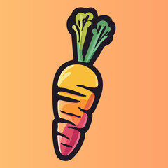 Vibrant Carrot: Vector Carrot Illustration