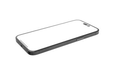 flat rays ,collection of black smartphone mockup blank screen isolated with clipping path on...