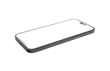 flat rays ,collection of black smartphone mockup blank screen isolated with clipping path on transparent background.