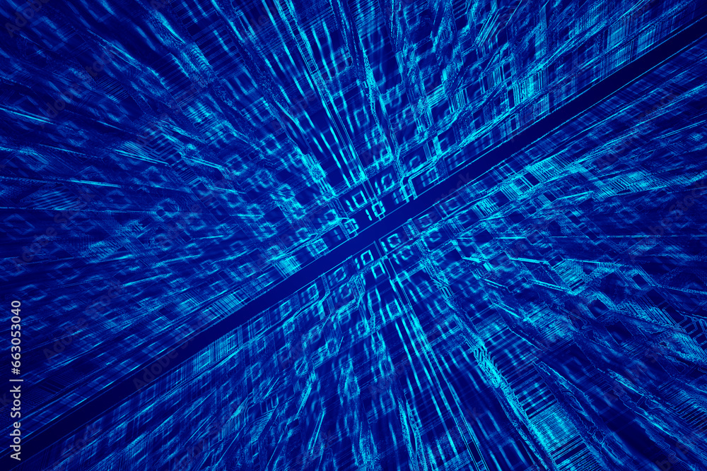 Poster radial motion 01 data, internet spatial sensing technology background.