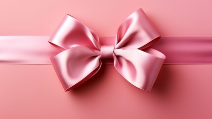 pink bow on a red background