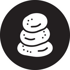 hot stones glyph icon