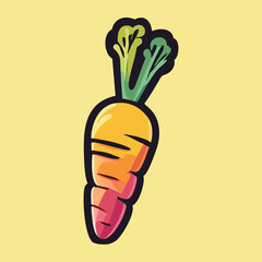 Vibrant Carrot: Vector Carrot Illustration