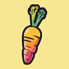 Vibrant Carrot: Vector Carrot Illustration