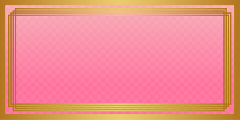 Fototapeta premium ピンクと金の和柄背景 格子柄文様